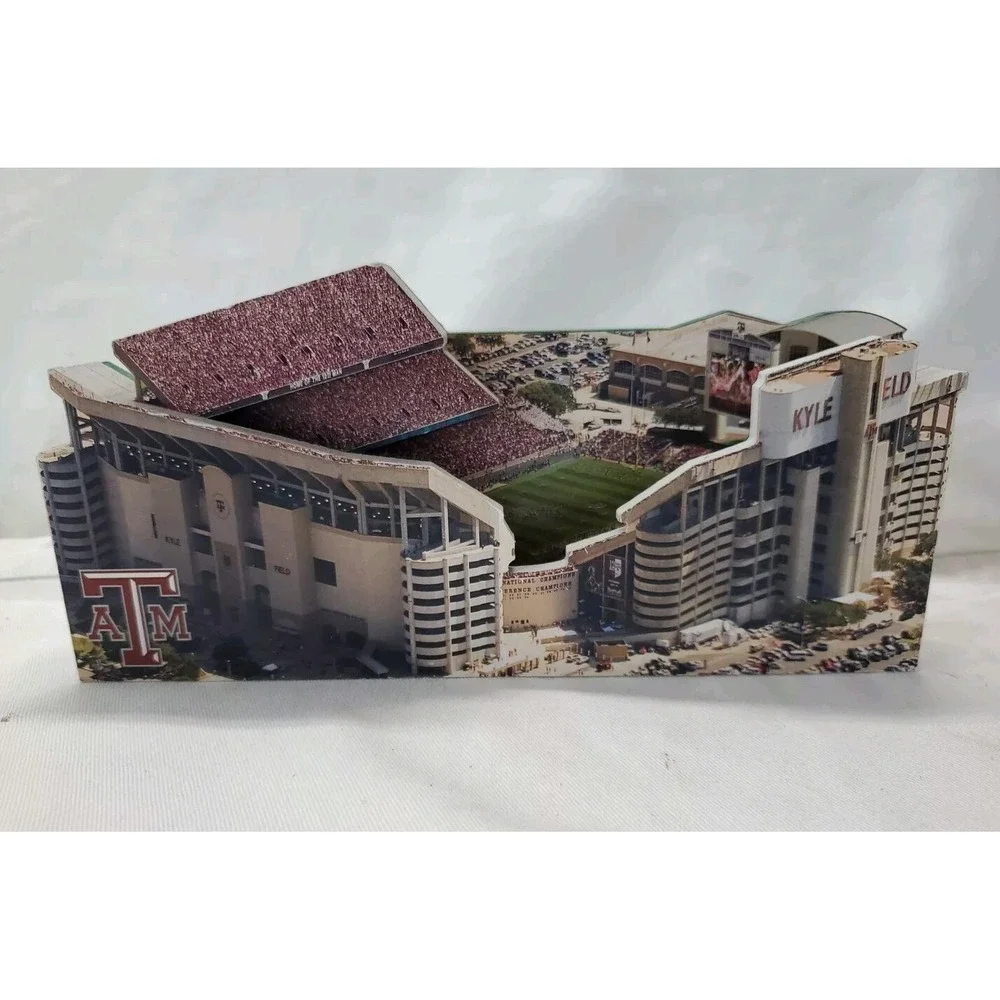 3D Wood Desk Display Aggies‎ A&M Football Stadium 9x1.4x4